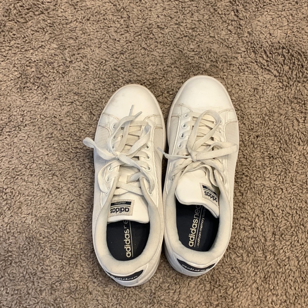 Adidas white cloud foam sneakers